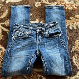 Miss me jeans size 10 skinny blue jeans EUC